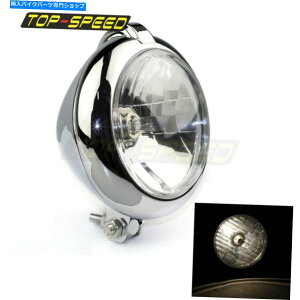 N[p[c Be[W5-1 / 4 "5.25nCr[wbhCgvKXY{o[`bp[N Vintage 5-1/4" 5.25 LOW HI Beam Head Light Lamp Glass Lens Bobber Chopper Chrome