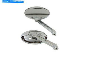 N[p[c I[o~[ZbgN[̓n[[ - _rbh\tBbg܂ Oval Mirror Set Chrome fits Harley-Davidson