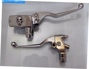 �N���[���p�[�c �N����1 �n���h���o�[�X�J�����U�[�o�[�u���[�L�N���b�`���o�[VT CRUISER VN DYNA CAFE Chrome 1 Handlebar Skull Reservoir Brake Clutch Lever VT Cruiser VN Dyna Cafe