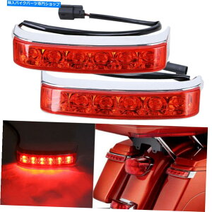 N[p[c ԂLEDThobOu[L^[Cg̓n[[GNgOChFlhtcu 2014-2021 Red LED Saddlebag Run Brake Turn Light For Harley Electra Glide FLHTCU 2014-2021