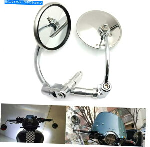 N[p[c NEhI[goC7/8 "z_jo[T̂߂̃o[Gh̃TCuTCh~[ Chrome Round Motorcycle 7/8" Bar End Rearview Side Mirrors For Honda Universal