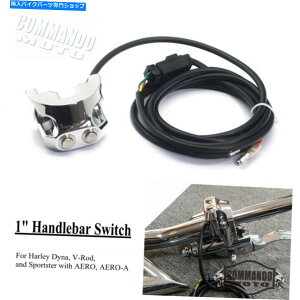N[p[c Harley Dyna 1 "o[̂߂Chrome 3wirenho[}EgGAChXCb`Rg[ Chrome 3Wire Handlebar Mounted Air Ride Switch Controller For Harley Dyna 1" Bar