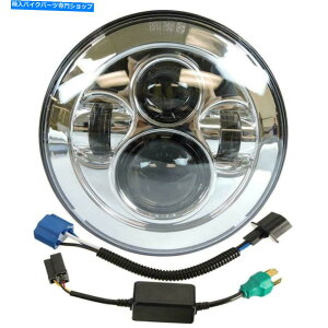 N[p[c Xg[gOCh\tgflhxN̂߂7 "LEDvWFN^[̃wbhCg 7" LED Projector Headlight for Street Glide Softail FLHX Chrome