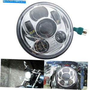 N[p[c 5.75 5-3 / 4I[goCN[LEDwbhCgvWFN^[dhbg 5.75 5-3/4 Motorcycle Chrome LED Headlight Projector Light Bulb DOT For Harley