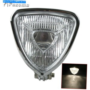 N[p[c Harley Chotper Bobberzbĝ߂̃N[OpBe[WwbhCgwbhCg}Eg Chrome Triangle Vintage Headlight Head Light Mount For Harley Chopper Bobber Hot
