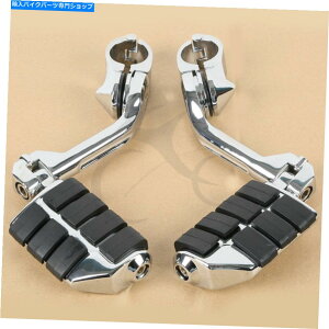 N[p[c Harley 32mm 1 1/4 "GWK[ho[̂߂Chrome Long Angled Footpeg PEG Chrome Long Angled Highway Footpeg Peg For Harley 32mm 1 1/4" Engine Guard Bar
