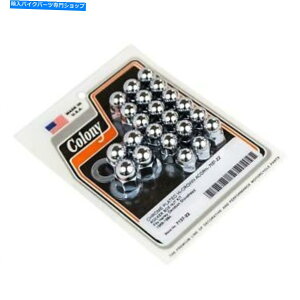 N[p[c Rj[7137-22NbL̍NE̔bJ[{bNX{gLbgtBbg1966-84 Colony #7137-22 Chrome Plated High Crown Acorn Rocker Box Bolt Kit Fits 1966-84