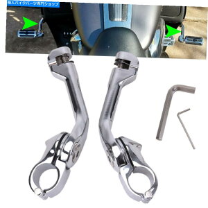 N[p[c Chrome Long Foot Pegs Mounts Clamps for Harley 1 1/4 "HGWK[ho[ Chrome Long Foot Pegs Mounts Clamps For Harley 1 1/4" Highway Engine Guard Bars