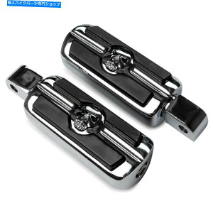 N[p[c }nVmax2{NXJtbgyOLR - 2009-2017itĝ݁j 2x Chrome Skull Foot Pegs L&R For Yamaha VMAX - 2009-2017 (Front Only)