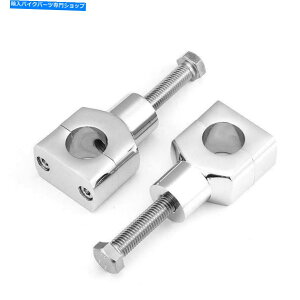 N[p[c Harley Honda Yamahâ߂̃N1''handlebaro[CU[}EgNvA_v^ Chrome 1''HandleBar Bar Risers Mount Clamp Adaptor For Harley Honda Yamaha