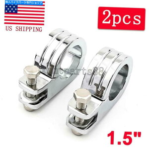 �N���[���p�[�c Chrome 1.5 �n�C���[1-1 / 2�̂��߂̍������H�G���W���N���b�V���o�[�t�b�g�y�O�}�E���g�N�����v�t�B�b�g Chrome 1.5 Highway Engine Crash Bar Foot Peg Mount Clamps Fit for Harley 1-1/2�y���s�A��