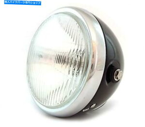 N[p[c 6.5 "eۑ}EgnQI[goCwbhCg - ubNN 6.5" Bullet Side Mount Halogen Motorcycle Headlight - Gloss Black Chrome