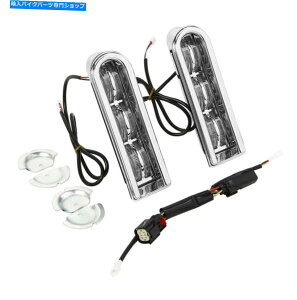 N[p[c Chrome LedCT[gn[hThobOT|[gCg2014-2020 Chrome LED Inserts Hard Saddlebag Support Light For Harley Touring 2014-2020