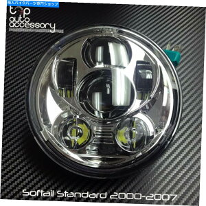 N[p[c 5-3 / 4 "5.75n[[\tgŴ߂LEDwbhCgqr[vWFN^[iFXSTj 5-3/4" 5.75 LED Headlight HiLo Beam Projector for Harley Softail Standard (FXST)