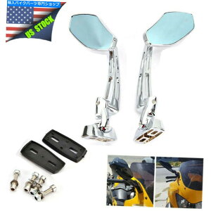 N[p[c gsxr habusâ߂̃yAI[goCN[AuTCh~[ Pair Motorcycle Chrome Rearview Side Mirrors For Suzuki GSXR Hayabusa All Years