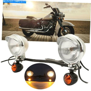 N[p[c I[goCN[ʉ߉^]X|bgtHOvv^[VOiCgtBbgn[[ Motorcycle Chrome Passing Driving Spot Fog Lamp Turn Signal Light Fit For Harley