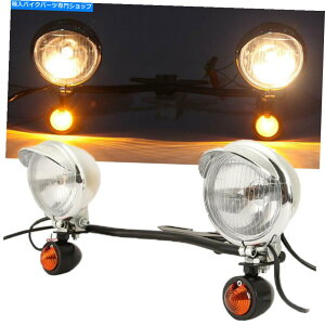 N[p[c Harley Hondâ߂̋쓮X|bg̃^[MCg Chrome Motorcycle Passing Driving Spot Fog Turn Signal Light For Harley Honda US