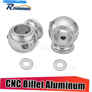 N[p[c Harley Suftail FXBRS FXFB FXDR̂߂̃NNVbNEhnho[CU[Nv Chrome Classic Round Handlebar Riser Clamps For Harley Softail FXBRS FXFB FXDR S