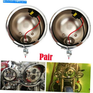 N[p[c yA4.5 ''I[goĈ߂̃X|bgCgnEWOz_[ʉ߂Chrome LED̖̃X|bgCgnEWOz_[ Pair 4.5'' Chrome LED Fog Passing Spot Light Housing Holder For 