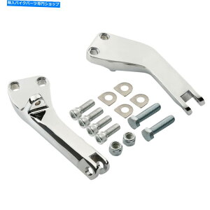 N[p[c Harley Dyna Fat BobChOCh06-17̂߂̃NAtbgyO}EgLbgtBbg Chrome Rear Foot Peg Mounting Kit Fit For Harley Dyna Fat Bob Wide Glide 06-17
