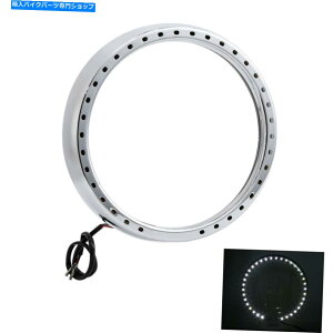 N[p[c 7 "wbhCggOW /n[[_rbh\c[OGNgOCĥ߂̃CgtBbg 7" Headlight Trim Ring W/ Light Fit For Harley Davidson Touring Electra Glide