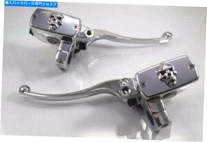 �N���[���p�[�c ���W��1 "�X�J���n���h���o�[�����r�u���[�L�N���b�`���o�[�I�[�g�o�C�J�X�^���o�C�NVn Skull 1" Skull Handlebar Reservoir Brake Clutch Lever Motorcycle Custom Bike VN