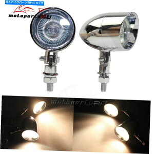N[p[c 2̃NI[goC5W̒eۂ̉^]tHOṽ~jwbhCĝ߂̃n[[̂߂̃~jwbhCg 2pcs Chrome Motorcycle 5W Bullet Driving Fog Lights Mini Headlight For Harley