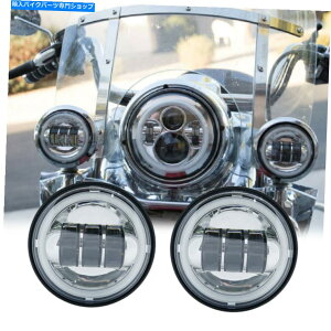 N[p[c z_}nDavidson Motor̂߂̃Cgv4.5C`NLEDX|bg̖ 4.5 Inch Chrome LED Spot Fog Passing Light Lamp For Honda Yamaha Davidson Motor