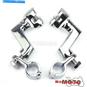 �N���[���p�[�c �n�[���[�_�r�b�h�\�����}�n�̂��߂̃}�O�i���N�����v�ƃ����O�z�[���I�t�Z�b�g�t�b�g�y�O�}�E���g Longhorn Offset Foot Peg Mounts With Magnum Clamp For Harley Davidson Yamaha�y���s�A���i