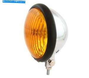 N[p[c 5.75 "{g}EgnQwbhCgX|bgCg - N}bgubNAo[ 5.75" Bottom Mount Halogen Headlight Spotlight - Chrome Matte Black Amber