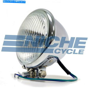�N���[���p�[�c 4.5 �`���b�p�[�X�^�C�����S�ȃw�b�h���C�g�A�Z���u����12V�J�X�^���N���� 4.5 Chopper Style Complete Headlight Assembly Pear 12v Custom Chrome