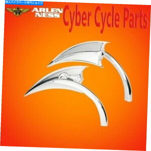 N[p[c Arlen Ness~[XN[vgCAON[13-060 Arlen Ness Mirror Scoop Triangle Chrome Left Side 13-060