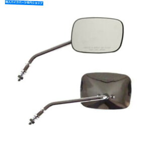 N[p[c Chrome 5 "x 3.5" Harley-Davidsonp`X^C̒`̃Xe~[ Chrome 5" x 3.5" Rectangular Style Long Stem Mirrors for Harley-Davidson