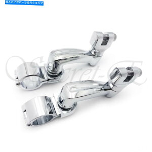 N[p[c 1.5C`n[[GWK[hpN[360߉\ȍHr}EgLbg Chrome 360 Adjustable Highway FootPeg Mounting Kit For 1.5" Harley Engine Guard