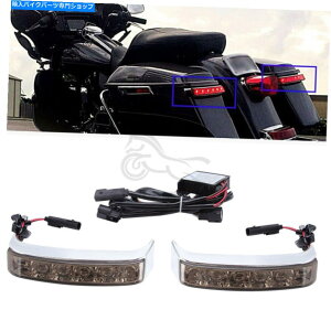 N[p[c LEDThobOu[L^[CgyʉY̓n[[[hOCh2014-2020 LED Saddlebag Run Brake Turn Light Smoke Lens For Harley Road Glide 2014-2020