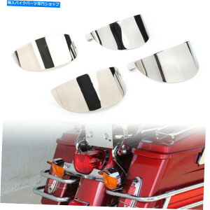 N[p[c 4{Ntg+A^[VOî߂̃n[[c[O86-17 FlhtFlstc 4x Chrome Front +Rear Turn Signal Visors for Harley Touring 86-17 FLHT & FLSTC