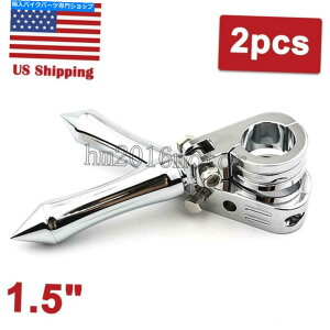 N[p[c yAN[nCEFCtbgyO1.5 "38mmGWK[h}EgNvI[goCč Pair Chrome Highway Foot Pegs 1.5" 38mm Engine Guard Mount Clamps Motorcycle US