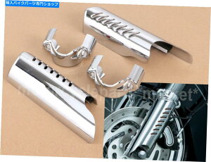 N[p[c SOSAIL FXST̃iCggCFXSTB̂߂̃NtH[N̉̕ΌV[h Chrome Fork Lower Leg Deflector Shields for Softail FXST Night Train FXSTB