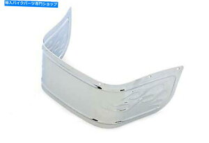 N[p[c Harley-Davidsonƃt[tĂChrome Lower FendergXJ[g Chrome Lower Fender Trim Skirt with Flame fits Harley-Davidson