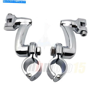 N[p[c 1C`GWK[ht[`[uƎ]ԗpN[360°HPEG}EgLbg Chrome 360° Highway Peg Mounting Kit For Bike with 1" Engine Guard Frame Tube