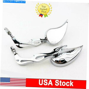 �N���[���p�[�c �n�[���[�c�A�[���C�h�O���C�h�E���g�����胍�[�̂��߂̃N�����e�B�A�h���b�v�I�[�g�o�C�~���[ Chrome Teardrop Motorcycle Mirrors For Harley Tour Wide Glide Ultra Limited Low�y���s�A���i�z