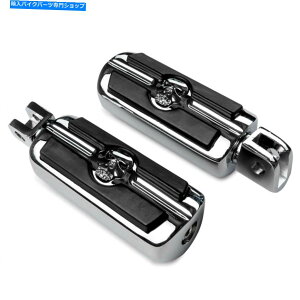 �N���[���p�[�c �z���_CBR1100XX�X�[�p�[�u���b�N�o�[�h2000-2003�i�O�ʁj�̂��߂�2�{�N�����X�J���t�b�g�y�O 2x Chrome Skull Foot Pegs For Honda CBR1100XX Super Blackbird 2000-2003 (Front)�y���s�A���i�z
