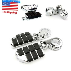 �N���[���p�[�c Chrome Highway�I�[�g�o�C�t�b�g�y�O���X�g1-1 / 2 �G���W���K�[�h�N�����v Chrome Highway Motorcycle Foot Pegs Rest 1-1/2 Engine Guards Clamps For Harley�y���s�A���i�z