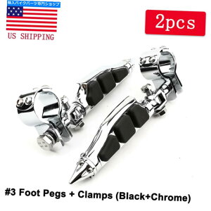 �N���[���p�[�c Harley Davidson Street Glide Road King Special Flhx�̂��߂�Chrome�������H���̃y�O Chrome Highway Foot Pegs For Harley Davidson Street Glide Road King Special FLHX�y���s�A���i�z
