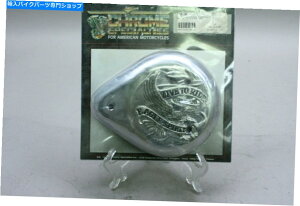N[p[c SS eŶ߂Chrome SpecialtiesGAtB^[Jo[CuACuɏ Chrome Specialties Air Filter Cover For S&S E Carbs Live To Ride, Ride To Live