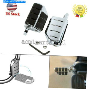 �N���[���p�[�c Harley Dyna�X�[�p�[���C�h�c�A�[Tri Glide�̂��߂̃N�����I�[�g�o�C�̑��y�O�̒j���̃}�E���g Chrome Motorcycle Foot Pegs Male Mount For Harley Dyna Super Wide Tour Tri Glide�y���s�A���i�z