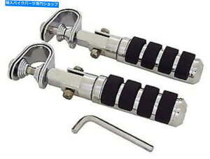 N[p[c Harley Suftailc[Ô߂̃NISORVibeGWK[htbgyOw /Nv Chrome ISO Anti-Vibe Engine Guard Foot Pegs w/ Clamps for Harley Softail Touring