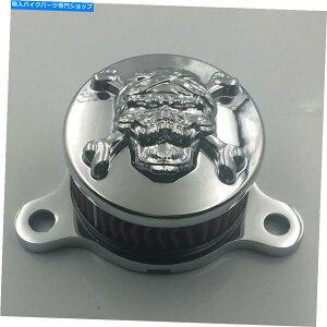 N[p[c 04-14n[[X|[cX^[XL883 XL1200̂߂̃NXJGAN[i[ێtB^[ Chrome Skull Air Cleaner Intake Filter For 04-14 Harley Sportster XL883 XL1200