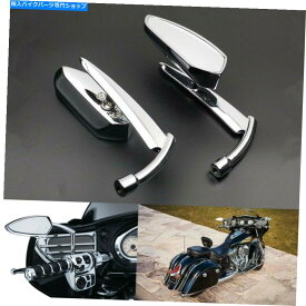 クロームパーツ ハーレーのための2倍のオートバイクロームブレードリアビューサイドミラー山草ホンダ 2X Motorcycle Chrome Blade Rearview Side Mirror For Harley Kawasaki Yamaha Honda