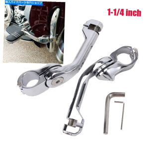 �N���[���p�[�c 1-1 / 4 "32mm�����p�x�̃G���W���K�[�h�N���b�V���o�[�n�C�E�F�C�̃t�b�g�y�O�}�E���g 1-1/4" 32mm Long Angled Engine Guard Crash Bar Highway Foot Peg Mount For Harley